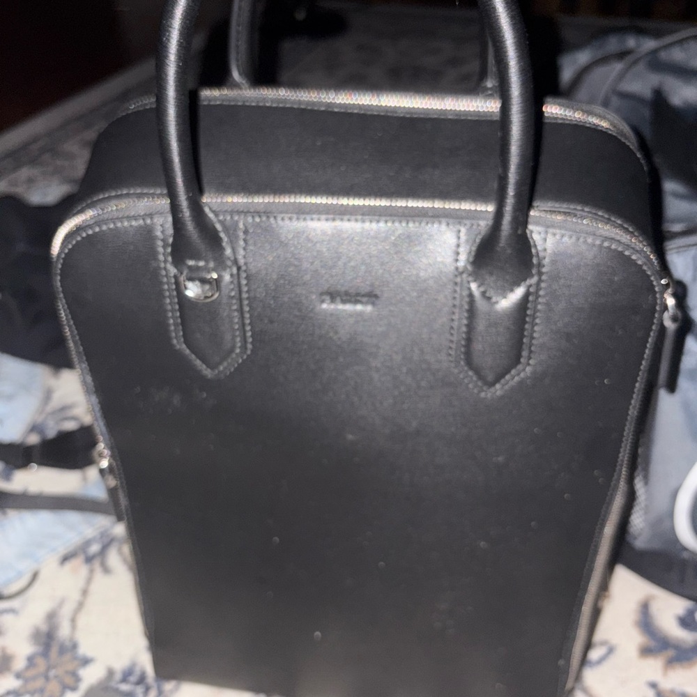 Bally Black Leather Briefcase backpack